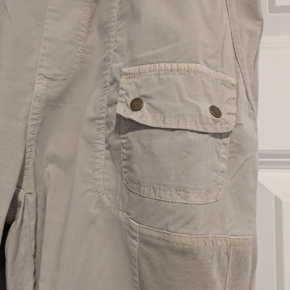 Wearables XCVI Cargo Pants Women's Medium Lt Taupe - Picture 9 of 16